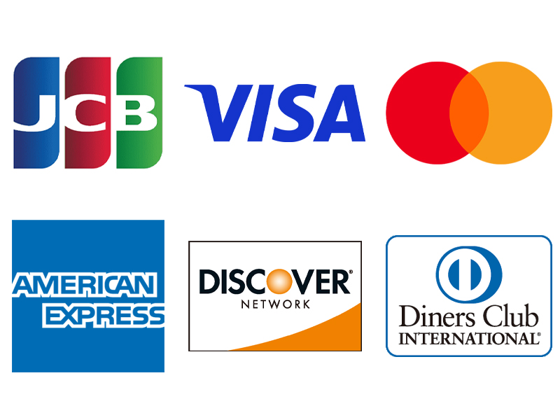 クレジットカード（JCB、VISA、MASTER、American Express、Discover、SAISON）