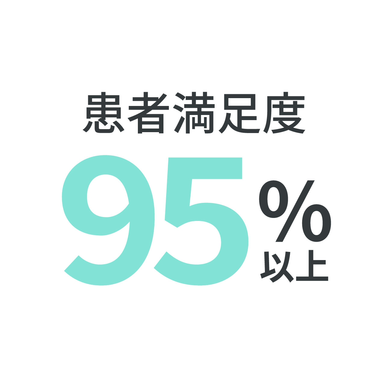 患者満足度95％以上